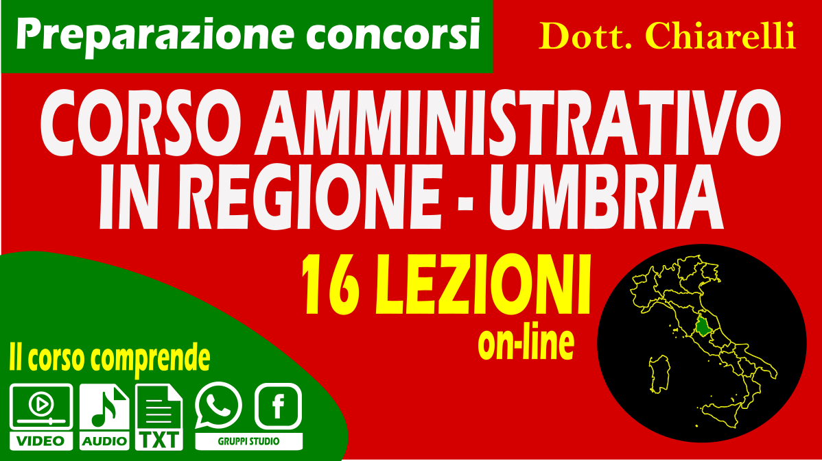 Corso concorsi per amministrativo in Umbria
