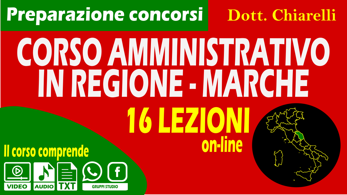 Corso concorsi per amministrativo in Marche