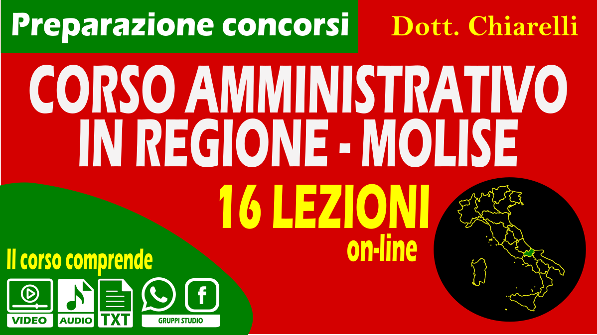 Corso concorsi per amministrativo in Molise