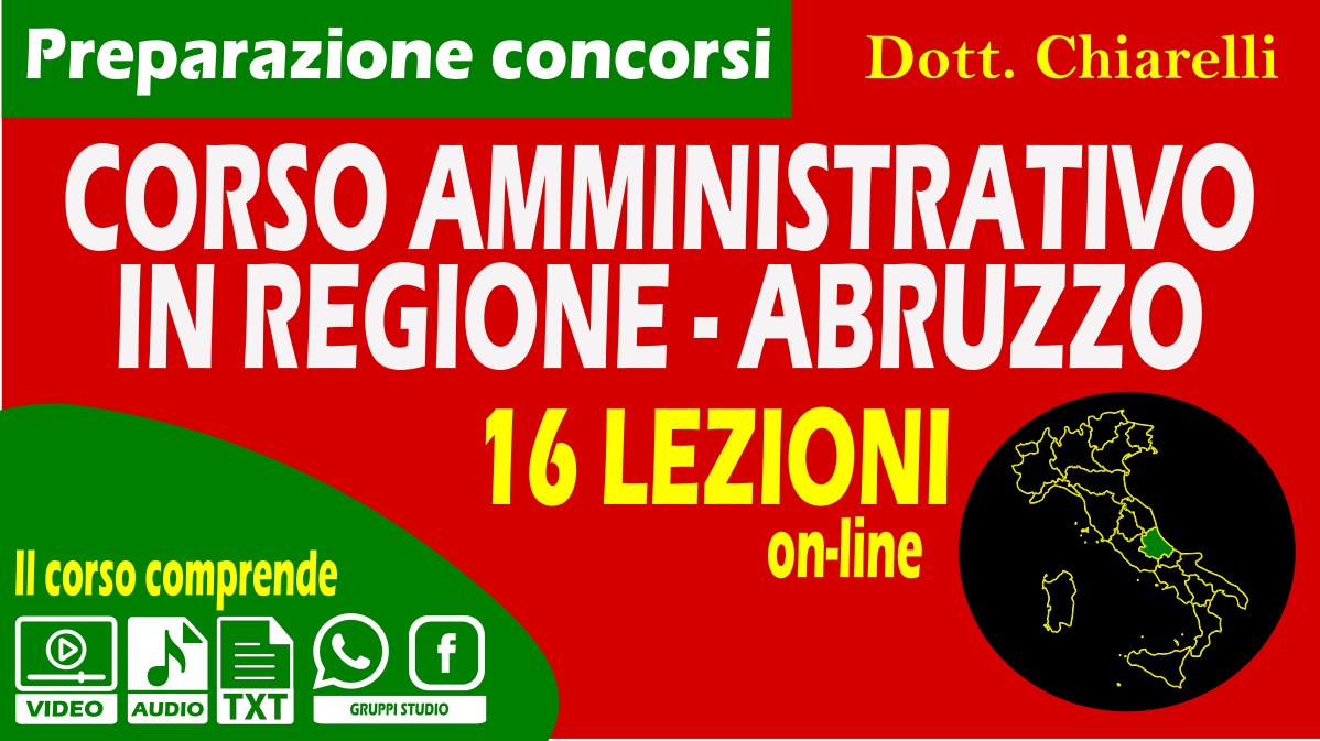 Corso concorsi per amministrativo in Abruzzo