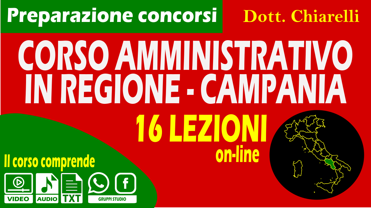 Corso concorsi per amministrativo in Campania