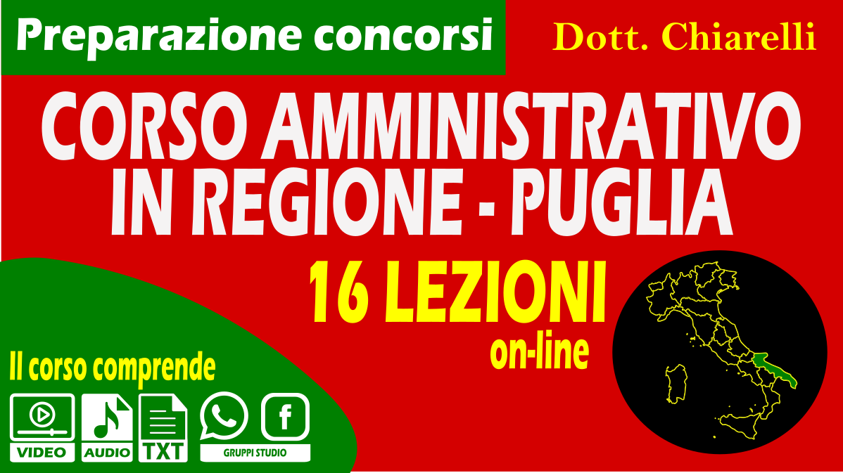 Corso concorsi per amministrativo in Puglia