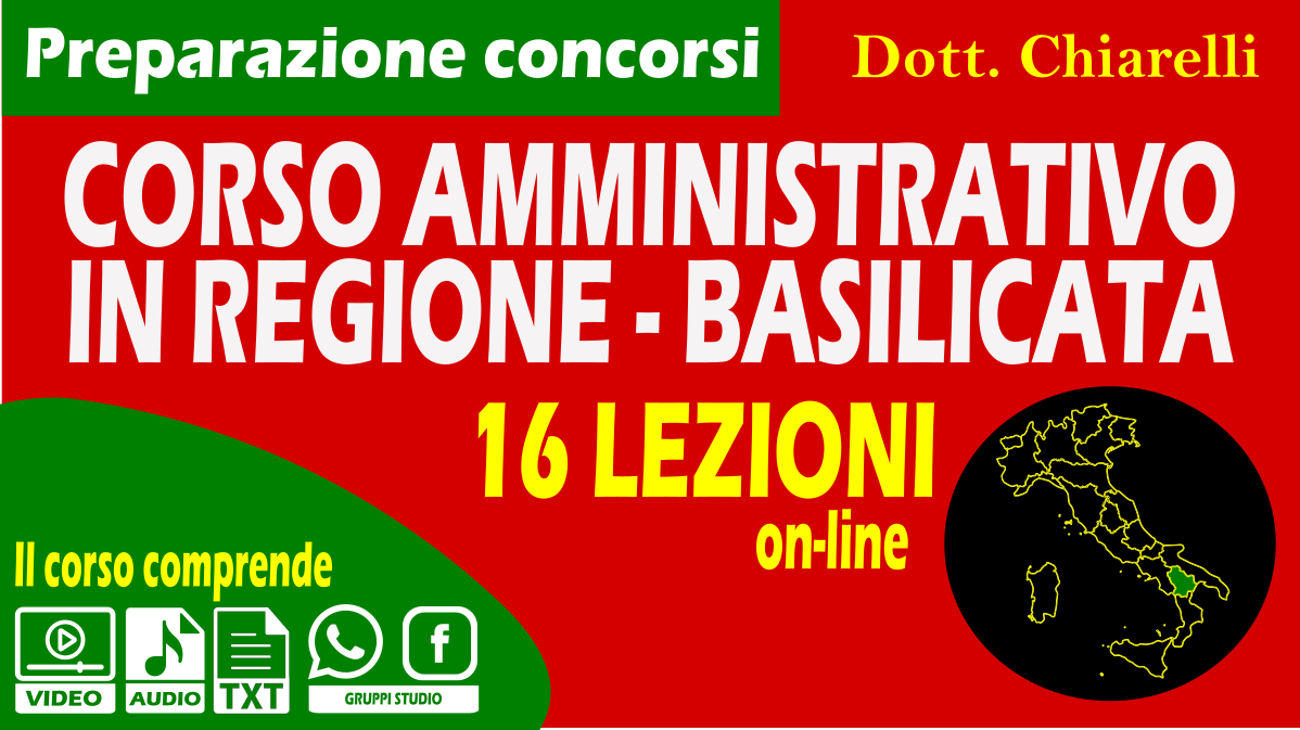 Corso concorsi per amministrativo in Basilicata