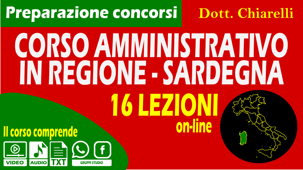 Corso concorsi per amministrativo in Sardegna
