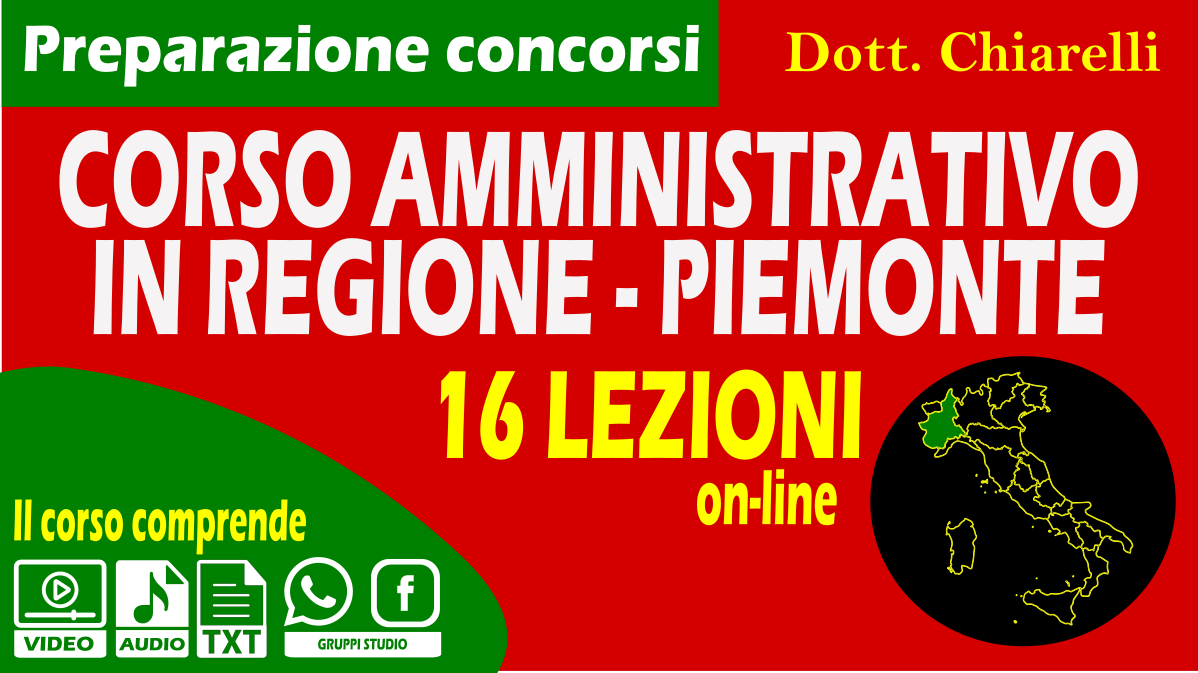 Corso concorsi per amministrativo in Piemonte