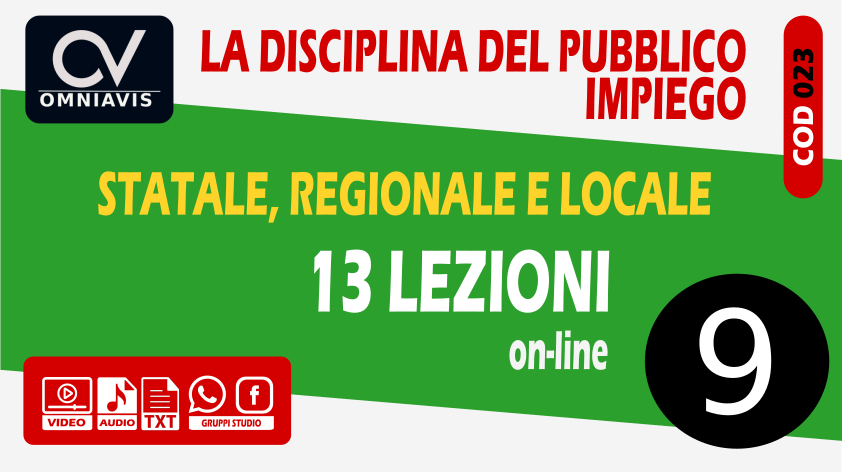 Lezione 9 - Il pubblico impiego negli Enti Locali: approfondimento [2 ore formative](CHIARELLI)