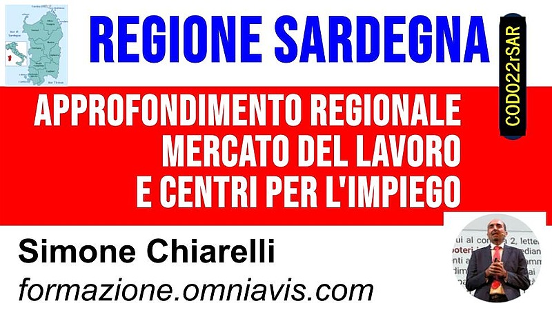 CPI SARDEGNA - APPROFONDIMENTO REGIONALE - Corso in materia di Mercato del Lavoro e Centri Per l'Impiego